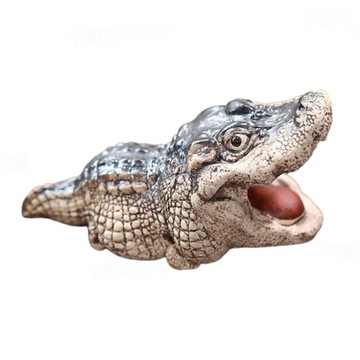 Фигурка крокодила, чайная статуя домашнего животного, орнамент в виде крокодила, 7,5 см x 3,5 см x 3,5 см
