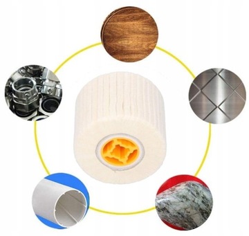 Полировальный валик Круг фетровый цилиндрический шлифовальный для полировальной машины 120 х 100 мм из шерсти