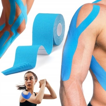 TAŚMA KINEZJOLOGICZNA TEJPY TEJPY KINESIOTAPING TAPE PLASTRY KINESIOTAPINGU