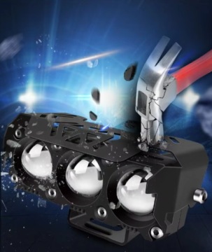 МОТОЦИКЛЕТНАЯ РАБОЧАЯ ЛАМПА HALOGEN QUAD LED DUAL, 2 ЦВЕТА СВЕТА, 60 ВТ, 2 шт.