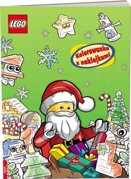 LEGO kolorowanka z naklejkami świąteczna Boże Narodzenie
