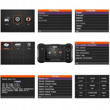 ANCEL FX2000 OBD2 Сканер Автомобильный считыватель кодов