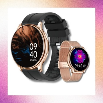 SMARTWATCH ZEGAREK DAMSKI MENU POLSKIE FUNKCJA DZWONIENIA SMART WATCH PULS