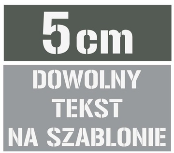 Szablon malarski dowolny tekst 5 cm wys. /wielorazowy/