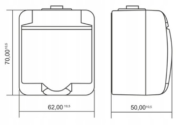 Розетка одинарная накладная IP54 GHE-1d Karlik