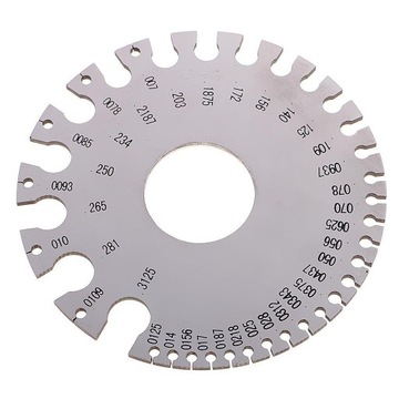 2-сторонний лист круглой проволоки AWG SWG диаметром. Измерять