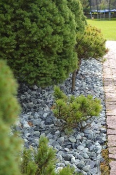 ГАЛЬКА ЗЕЛЕНАЯ ЧЕРНАЯ САДОВЫЙ КАМЕНЬ 2-4 10кг