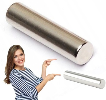MAGNES Neodymowy Walcowy 5x25 mm OKRĄGŁY SILNY MOCNY N42 Wałek CYLINDRYCZNY