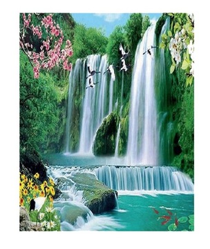 WODOSPAD HAFT DIAMENTOWY Diamond Painting 5D MOZAIKA DIAMENTOWA HOBBY