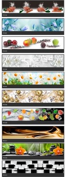 Моющиеся фотообои для кухни 300 см х 60 см.