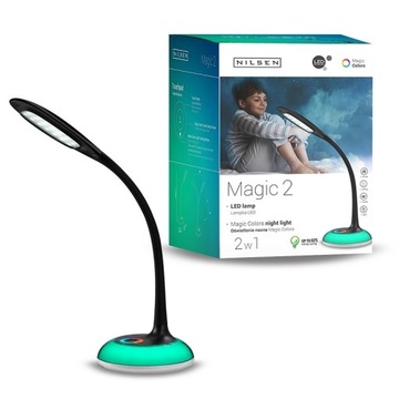 NILSEN LAMPKA BIURKOWA NOCNA MAGIC 2 7W LED CZARNA