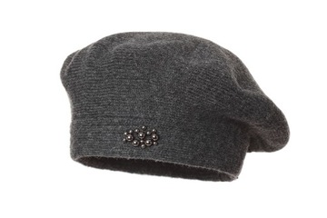 Beret damski LAVINIA Grafit Polski producent