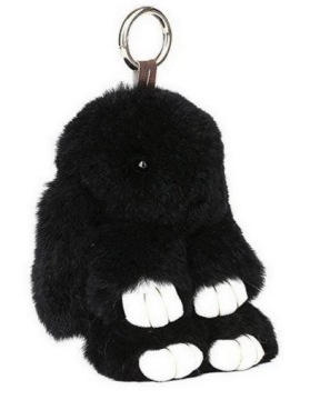 БРЕЛОК КРОЛИК, МЕХОВОЙ ПОМПОН, ВОЛОСАТЫЙ ТАЛИСМАН