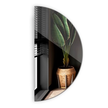 Nowoczesne Lustro Półokrągłe Loft Ścienne 90 cm
