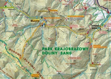 BIESZCZADY MAPA TURYSTYCZNA DLA PIECHURÓW I ROWERZYSTÓW 2025/2026 GALILEOS