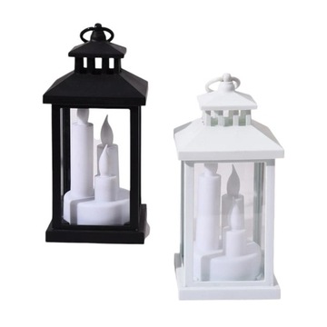 LAMPION LATARNIA ZE ŚWIECZKĄ LED LAMPA ZNICZ ŚWIECZKA 22cm