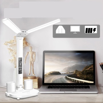 Czytania Lampa Biurkowa z Uchwytem na Długopis