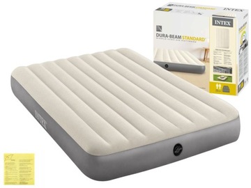 Materac Dmuchany Welurowy Dwuosobowy Łóżko 203x152x25 Intex 64103 Model2024