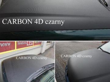 Фольга CARBON 4D оранжевая карбоновая 50см, самоклеящийся термопласт