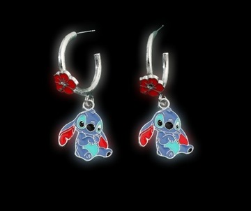 Детские серьги Stitch Disney Lilo & Stitch, подвесные круглые серьги-пусеты