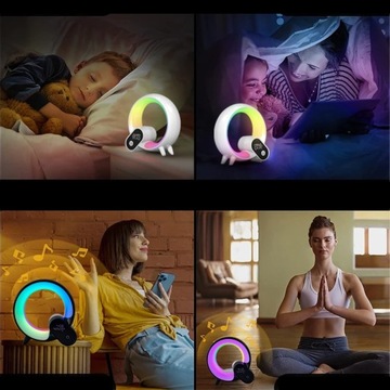 Ночник с Bluetooth-динамиком, управляемый со смартфона, часы, температура 6 в 1