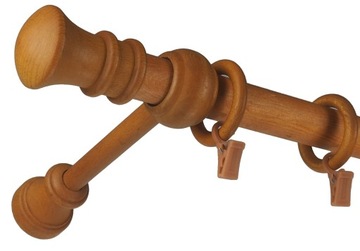 Деревянный карниз fi 28 1,8 м, одинарный 180 см