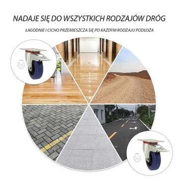 23pogun100 Koło fi 100 Тележка, полка, набор из 4 шт.