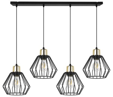 LAMPA WISZĄCA ŻYRANDOL SUFITOWA DRUCIAK KLOSZ LED