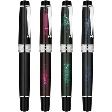 MAJOHN T5 Металлическая поршневая перьевая ручка Fireworks Иридиевое перо EF/F/M 0,38/0