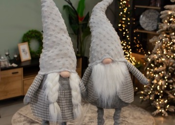 Рождественский эльф, гном, гном, Дед Мороз, БОЛЬШОЙ БЕЖЕВЫЙ