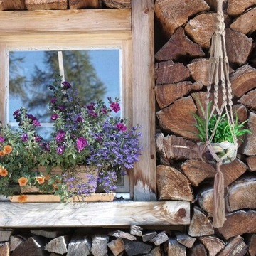 Набор из 3-х подвесных подставок для цветов, плетеное макраме BOHO