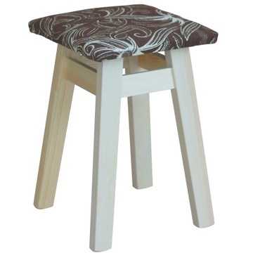 TABORET TAPICEROWANY KUCHENNY SOSNOWY BEZBARWNY