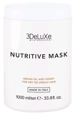 3DELUXE NUTRITIVE MASKA NAWILŻAJĄCA DO WŁOSÓW SUCHYCH I NIESFORNYCH 1000ML