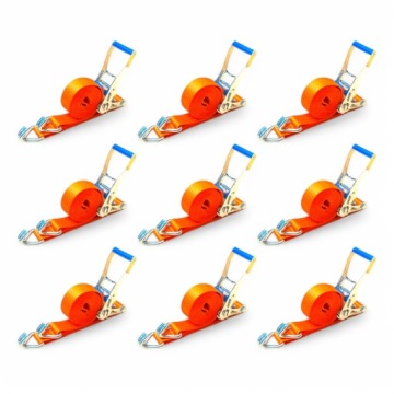 15x Originální Přepravní pásy 4m/5T/50mm s napínákem Polský Výrobek Tuv