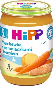 Hipp Marchewka z ziemniaczkami i łososiem BIO 190g