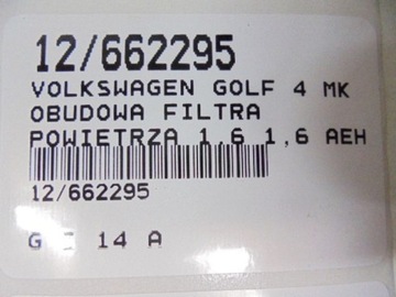 GOLF 4 IV POUZDRO FILTRU VZDUCHU