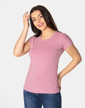 Koszulka Bluzka Damska Basic Bawełniana z Krótkim Rękawem T-Shirt TS03-5 L