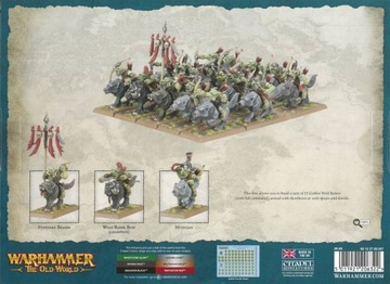 WARHAMMER - ПЛЕМЕНА ОРКОВ СТАРОГО МИРА И ГОБЛИНОВ: МОБ ГОБЛИНОВ-ВОЛКОВ НАСАДНИКОВ