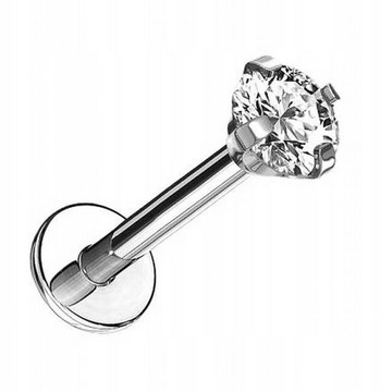 LABRET KOLCZYK TRAGUS GWINT SREBRNY 1,2/6/4