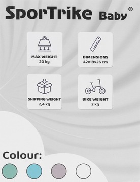 Детский беговел PEETYTRIKE, толкатель в подарок