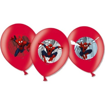 BALONY LATEKSOWE SPIDERMAN URODZINY 6 szt 27,5cm