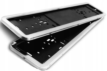 РАМКА ДЛЯ НОМЕРНЫХ ЗНАКОВ МЕТАЛЛ ХРОМ 2 ШТ.