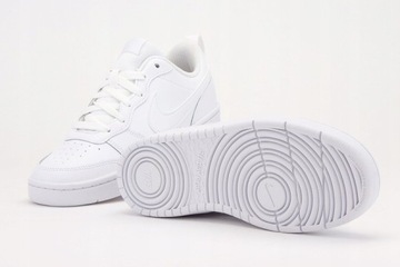 Buty Młodzieżowe NIKE COURT BOROUGH LOW 2 białe wygodne sporotwe