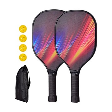 Wiosła Pickleball 4 Pickleballs Rakiety Pickleball Comfort Grip Style L