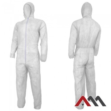 Одноразовый защитный малярный костюм, белый, СТЕКЛЯННЫЕ ЧАСЫ, 3XL