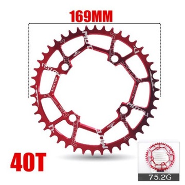 Mocny łańcuch rowerowy Ultralekki 40T~52T Śruba czerwony 40T