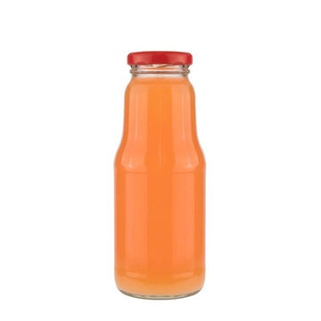 100x Butelki szklane na sok FRUIT 300 ml + WIECZKO BUTELKA NA SOKI