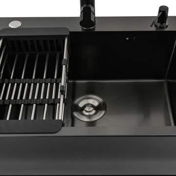 ZLEW KUCHENNY ZE STALI NIERDZEWNEJ 60*45*86cm CZARNY