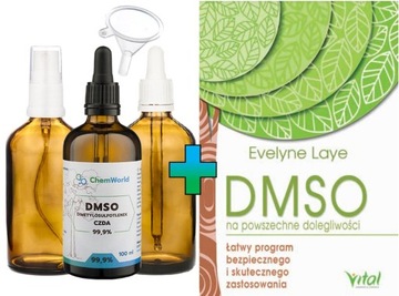 DMSO 99% 100ml atomizer + pipeta + lejek + książka