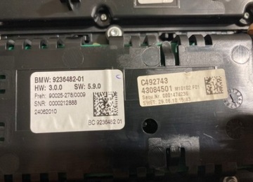 BMW 5 F10 F11 PANEL KLIMATIZACE KLIMA AUTORÁDIO RÁDIO
